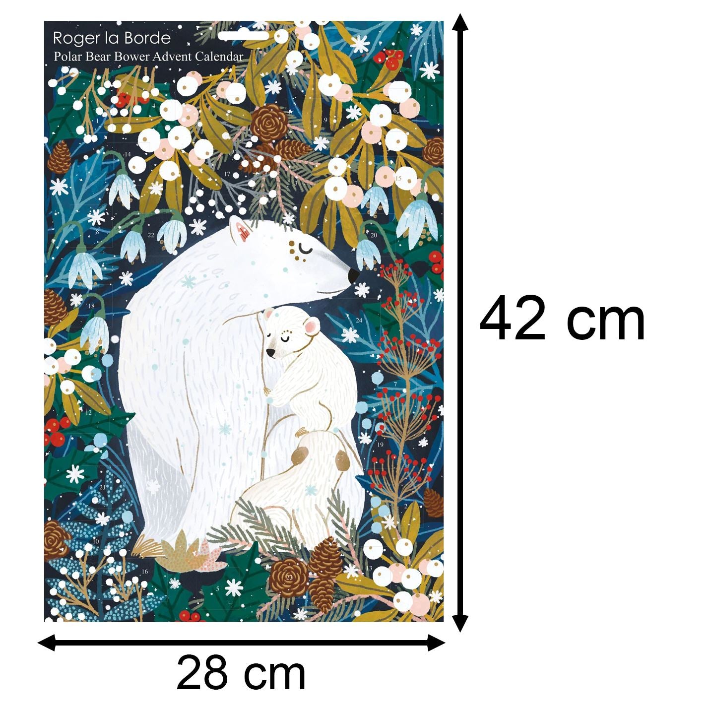 Christmas Advent Calendar Polar Bear Bower | Traditional Door Advent Calendar
