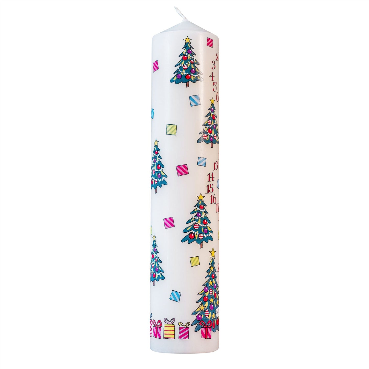 Christmas Advent Pillar Candle | Advent Christmas Candle - Christmas Tree