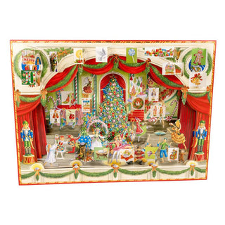 3D Ballet Christmas Advent Calendar - Glittered Pop - Up Theatre with 24 Doors - 43x32cm