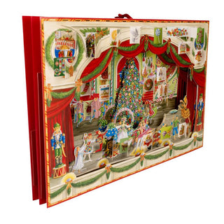3D Ballet Christmas Advent Calendar - Glittered Pop - Up Theatre with 24 Doors - 43x32cm