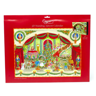 3D Ballet Christmas Advent Calendar - Glittered Pop - Up Theatre with 24 Doors - 43x32cm