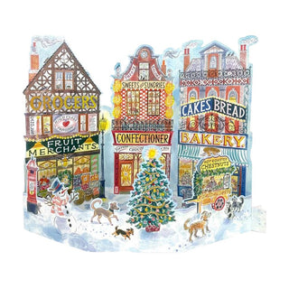 3D High Street Christmas Advent Calendar | Advent Calendar Pop - Up Winter Scene