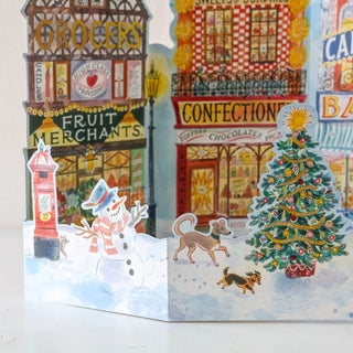 3D High Street Christmas Advent Calendar | Advent Calendar Pop - Up Winter Scene