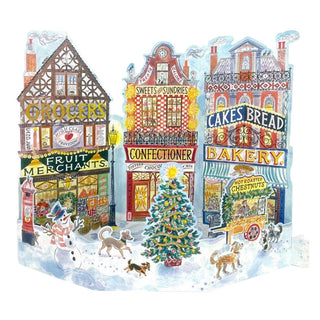 3D High Street Christmas Advent Calendar | Advent Calendar Pop - Up Winter Scene