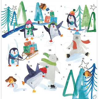 Wintertime Fun Advent Calendar Greetings Card | Christmas Advent Calendar