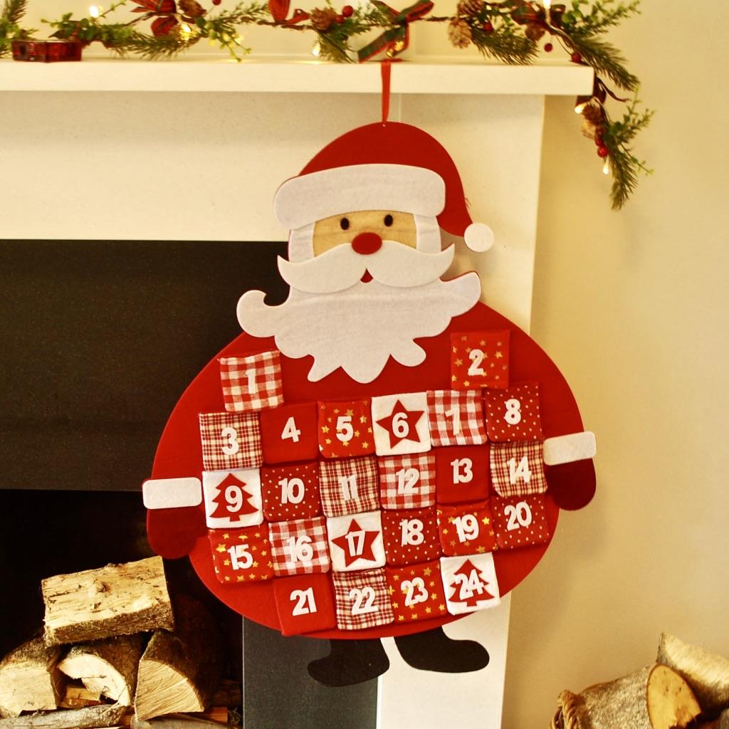 Hanging Felt Santa Father Christmas Advent Calendar