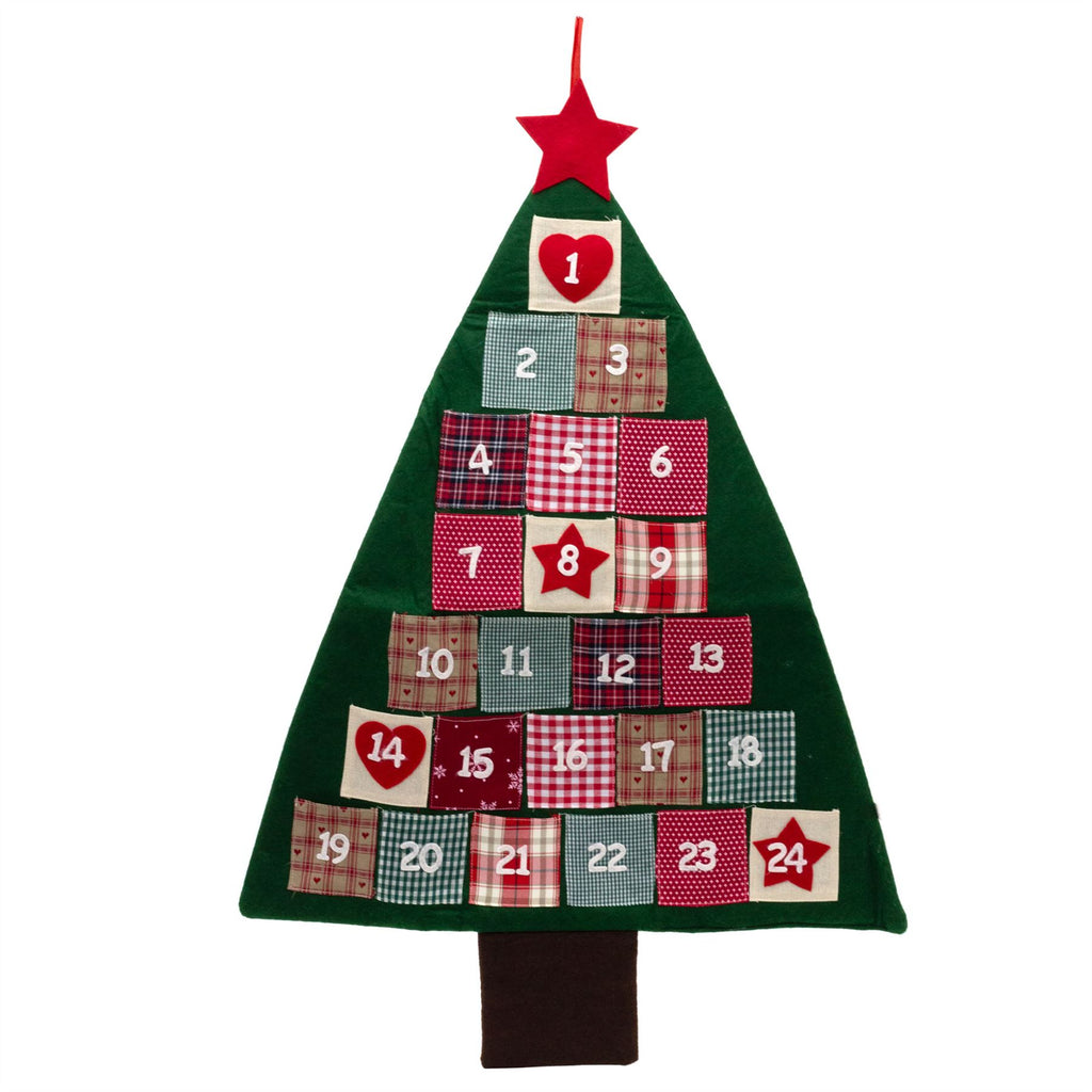 Christmas Tree Advent Calendar Reusable 24 Pocket Advent Calendar