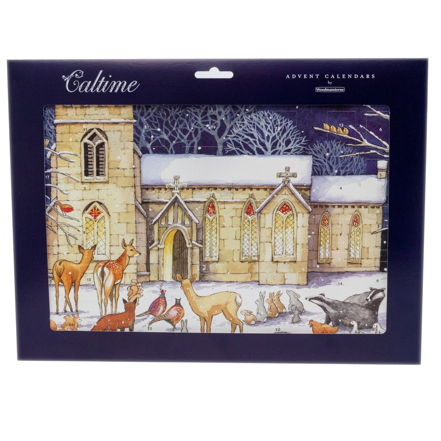 Traditional Christmas Advent Calendar Winter Church | Animal Advent Calendar