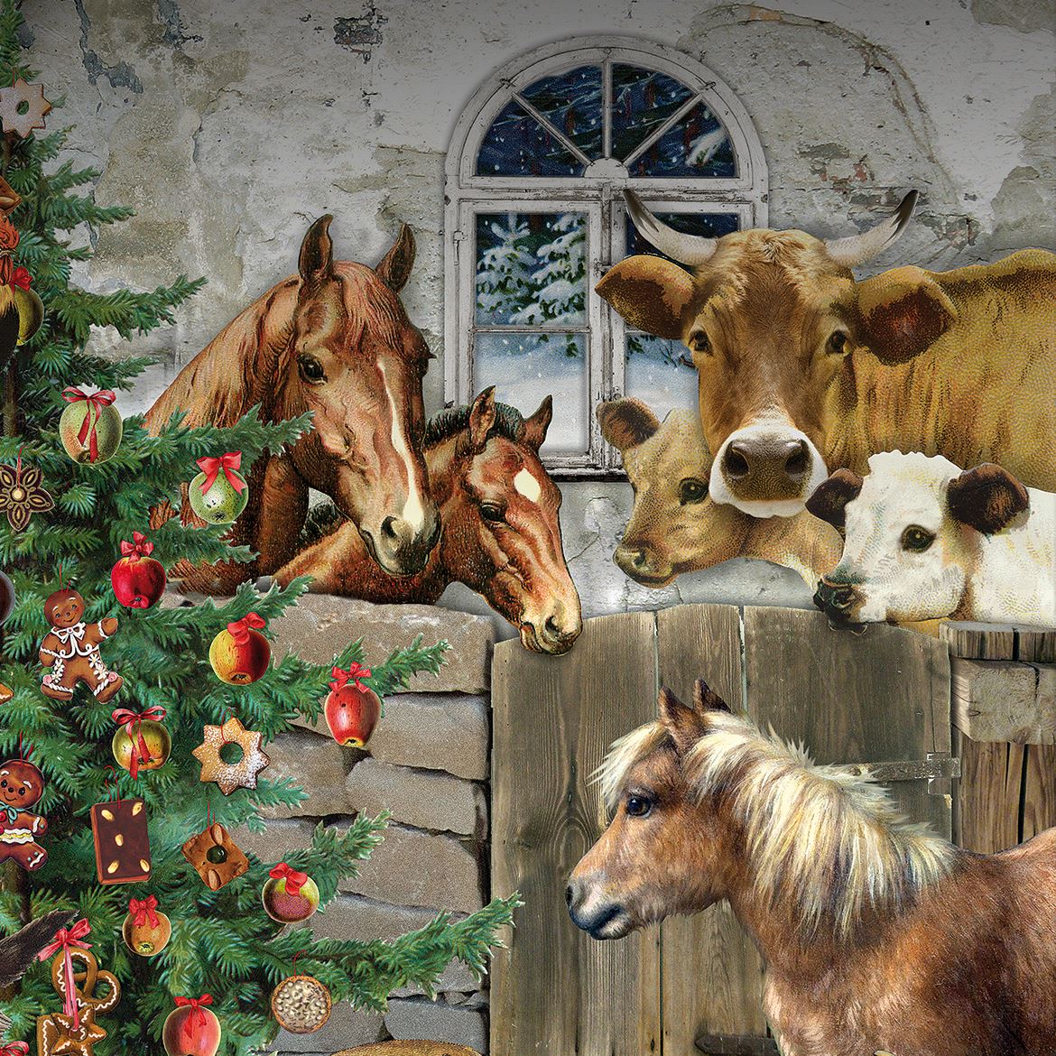 Large Christmas Advent Calendar Christmas At The Farm | Picture Advent Calendar