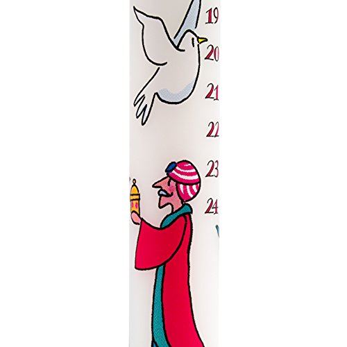 Traditional Countdown To Christmas Advent Dinner Candle ~ Wise Men Design (Regular Size)