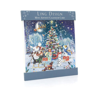 Around the Tree Christmas Advent Calendar Greetings Card | Door Advent Calendar