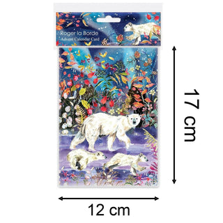 Aurora Bears Advent Calendar Greetings Card | Christmas Advent Calendar