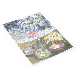 Badger Father Christmas Advent Calendar Greetings Card | Advent Calendar - A5