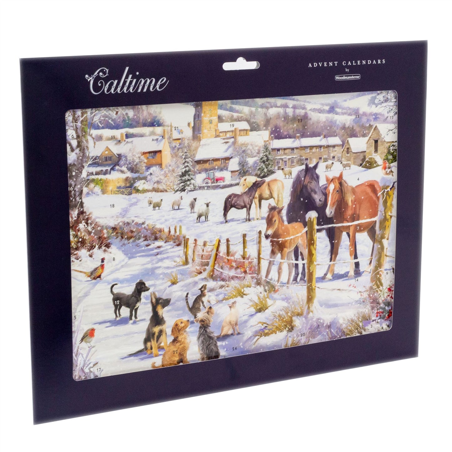 Traditional Christmas Advent Calendar Snowy Lane | Animal Advent Calendar