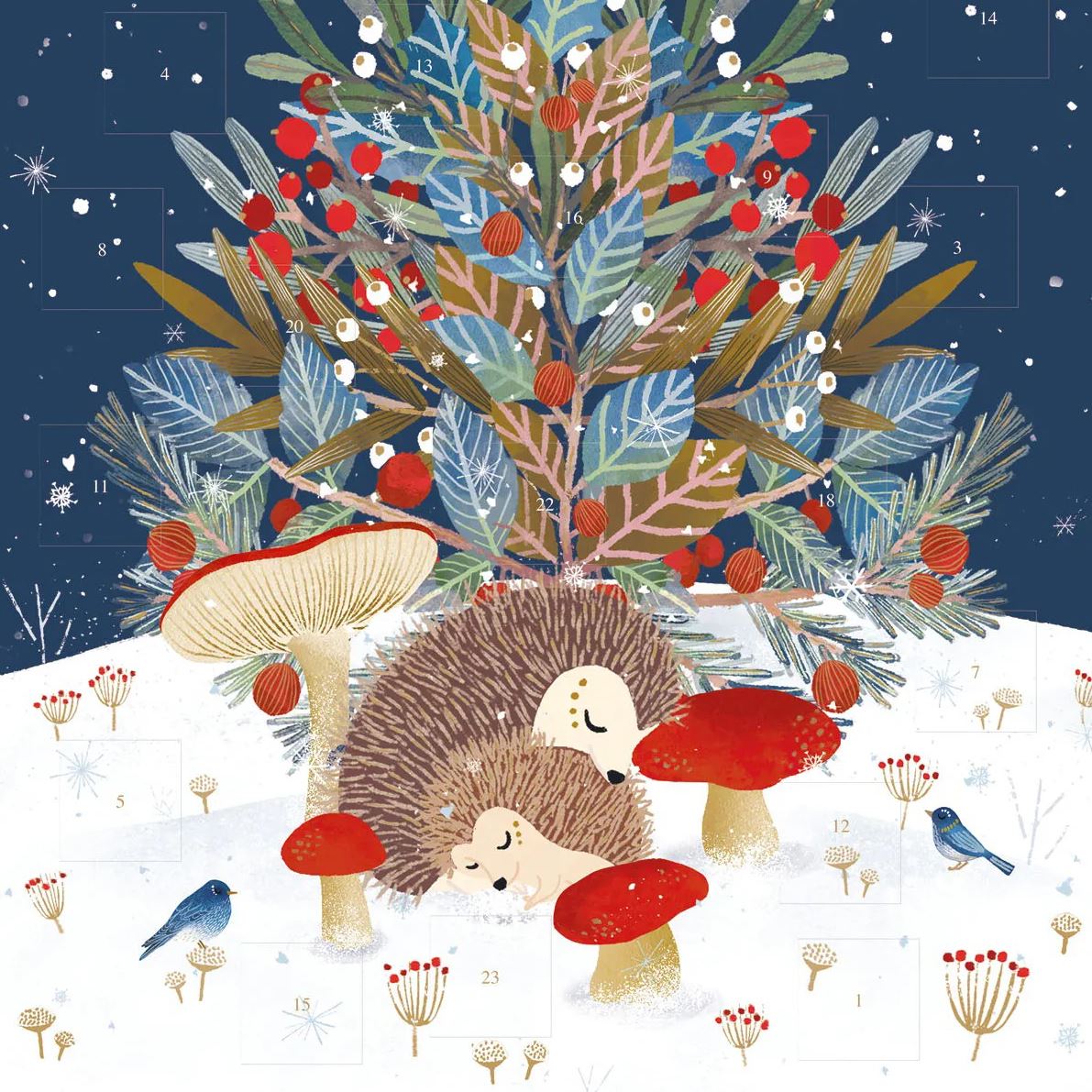 Christmas Advent Calendar Beneath The Tree | Traditional Door Advent Calendar
