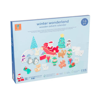 Children's Wooden Winter Wonderland Playset Countdown Christmas Advent Calendar