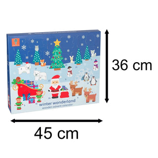 Children's Wooden Winter Wonderland Playset Countdown Christmas Advent Calendar
