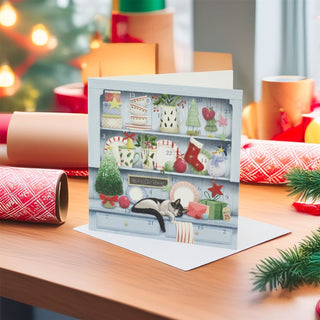 Christmas Dresser Advent Calendar Greetings Card | Christmas Advent Calendar