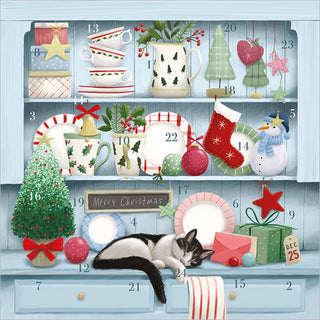 Christmas Dresser Advent Calendar Greetings Card | Christmas Advent Calendar