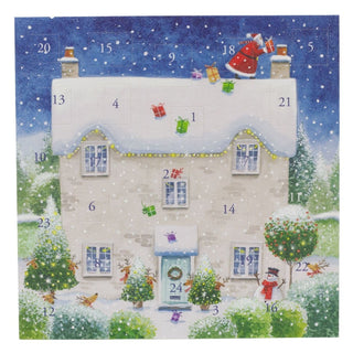Christmas House Advent Calendar Greetings Card | Christmas Advent Calendar
