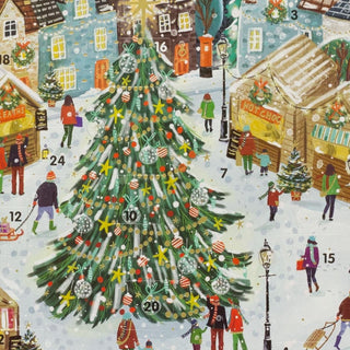 Christmas Market Advent Calendar | Traditional Picture Advent Calendar - 41cm