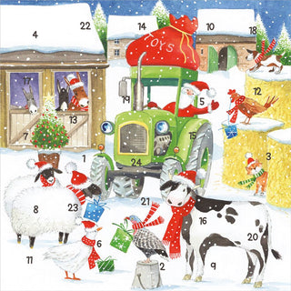 Christmas on the Farm Advent Calendar Greetings Card | Christmas Advent Calendar