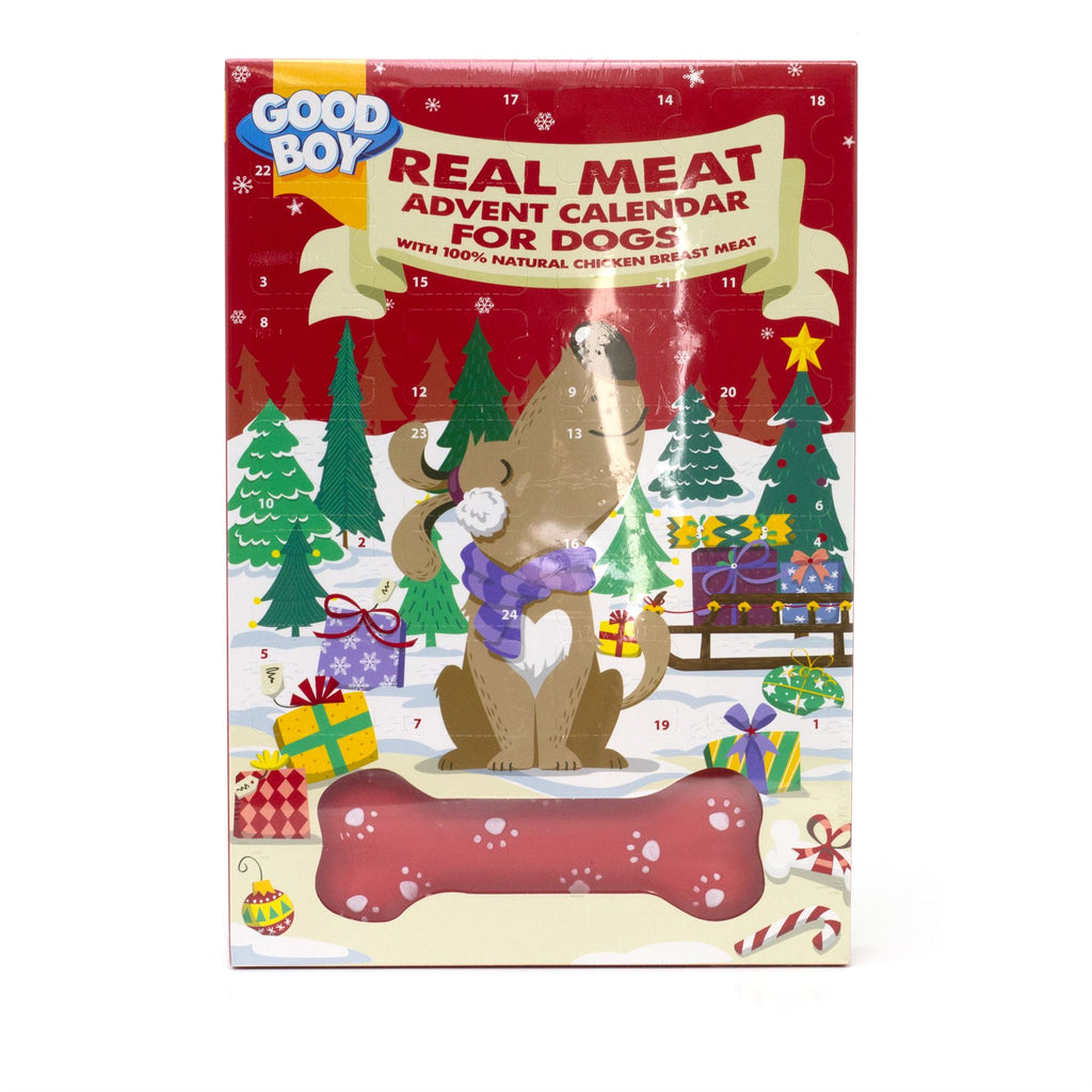 Real Meat Treats Christmas Advent Calendar for Dogs Pet Treat & Toy