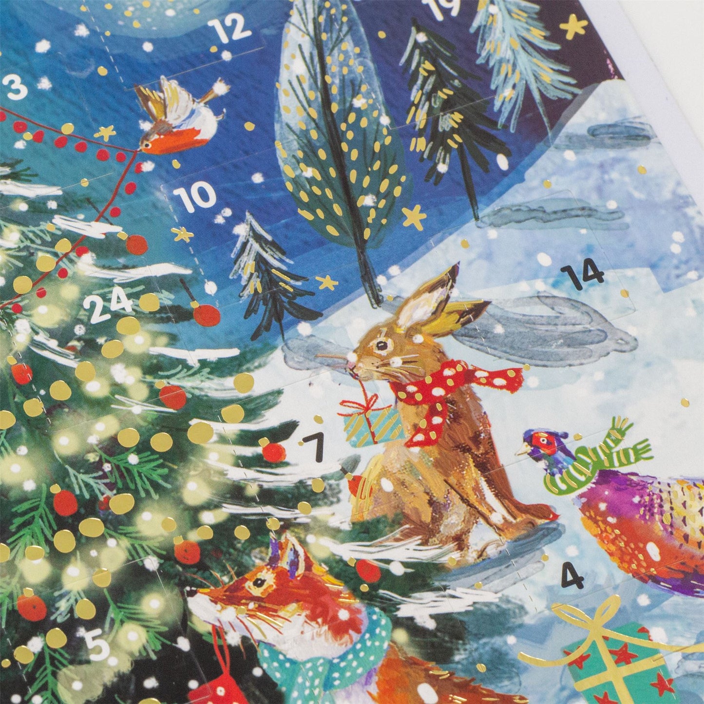 Christmas Advent Calendar Christmas Tree | Animals Advent Calendar And Envelope