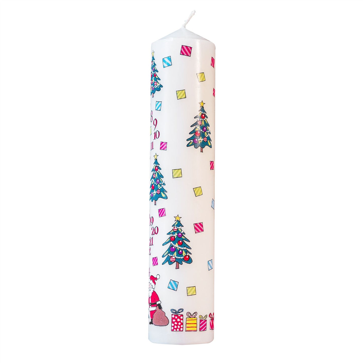 Christmas Advent Pillar Candle | Advent Christmas Candle - Christmas Tree