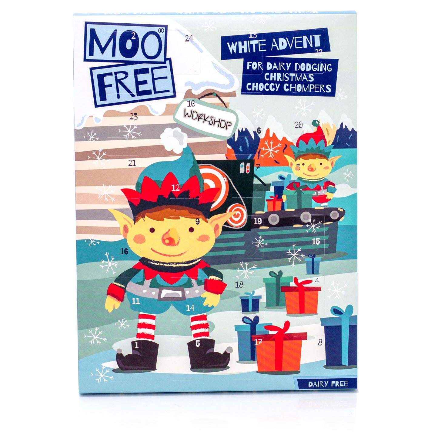 Children's Dairy Free White Chocolate Free-From Christmas Advent Calendar 70g