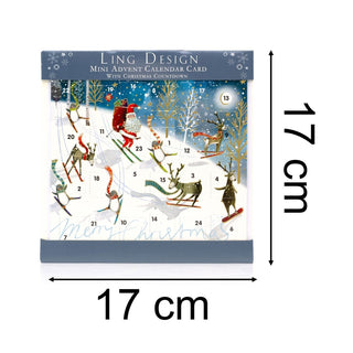 Festive Fun Christmas Advent Calendar Greetings Card | Door Advent Calendar