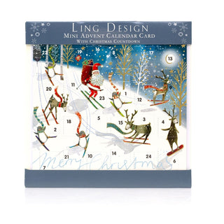 Festive Fun Christmas Advent Calendar Greetings Card | Door Advent Calendar