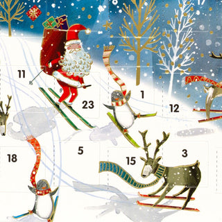 Festive Fun Christmas Advent Calendar Greetings Card | Door Advent Calendar