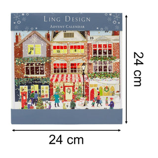 Festive Street Christmas Advent Calendar | Traditional Picture Advent Calendar