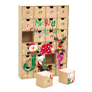 Fill Your Own Christmas Advent Calendar | Large Reusable Advent Calendar 38x26cm