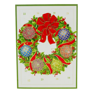 Imperial Wreath Advent Calendar Card with Envelope | Christmas Advent Calendar
