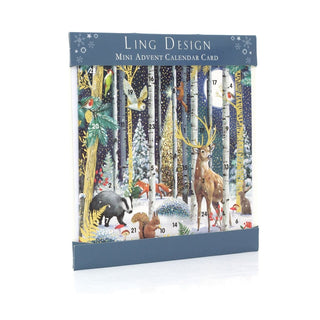 Magical Forest Christmas Advent Calendar Greetings Card | Door Advent Calendar