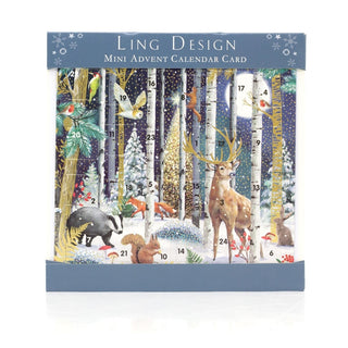Magical Forest Christmas Advent Calendar Greetings Card | Door Advent Calendar