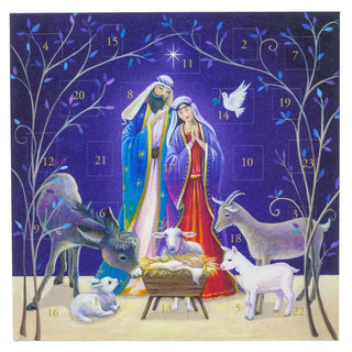 Nativity Animals Advent Calendar Greetings Card | Christmas Advent Calendar