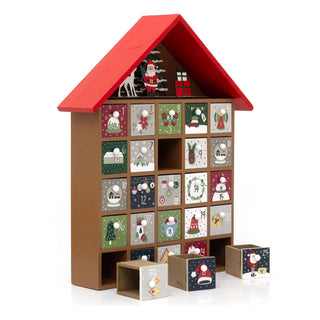 Red House Christmas Advent Calendar | Wooden Fill Your Own Advent Calendar