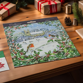 Robin & Deer Christmas Advent Calendar | Wreath Christmas Advent Calendar