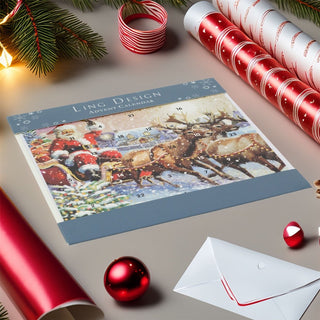 Santas Sleigh Christmas Advent Calendar | Traditional Picture Advent Calendar