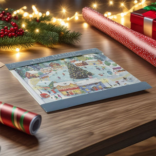 Skating in the Snow Advent Calendar Greetings Card | Christmas Advent Calendar