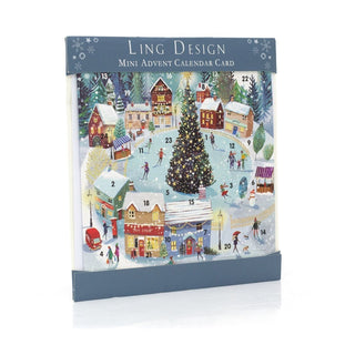 Skating in the Snow Advent Calendar Greetings Card | Christmas Advent Calendar