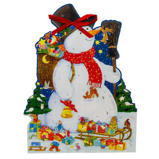 Snowman Advent Calendar | Large Kids Christmas Countdown with Glitter & Ribbon
