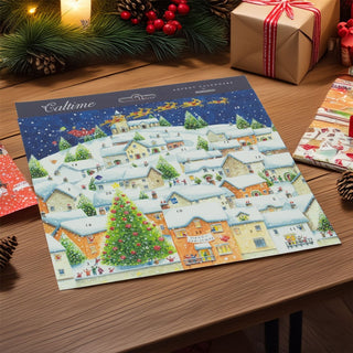 Snowy Village Christmas Advent Calendar | Christmas Tree Advent Calendar