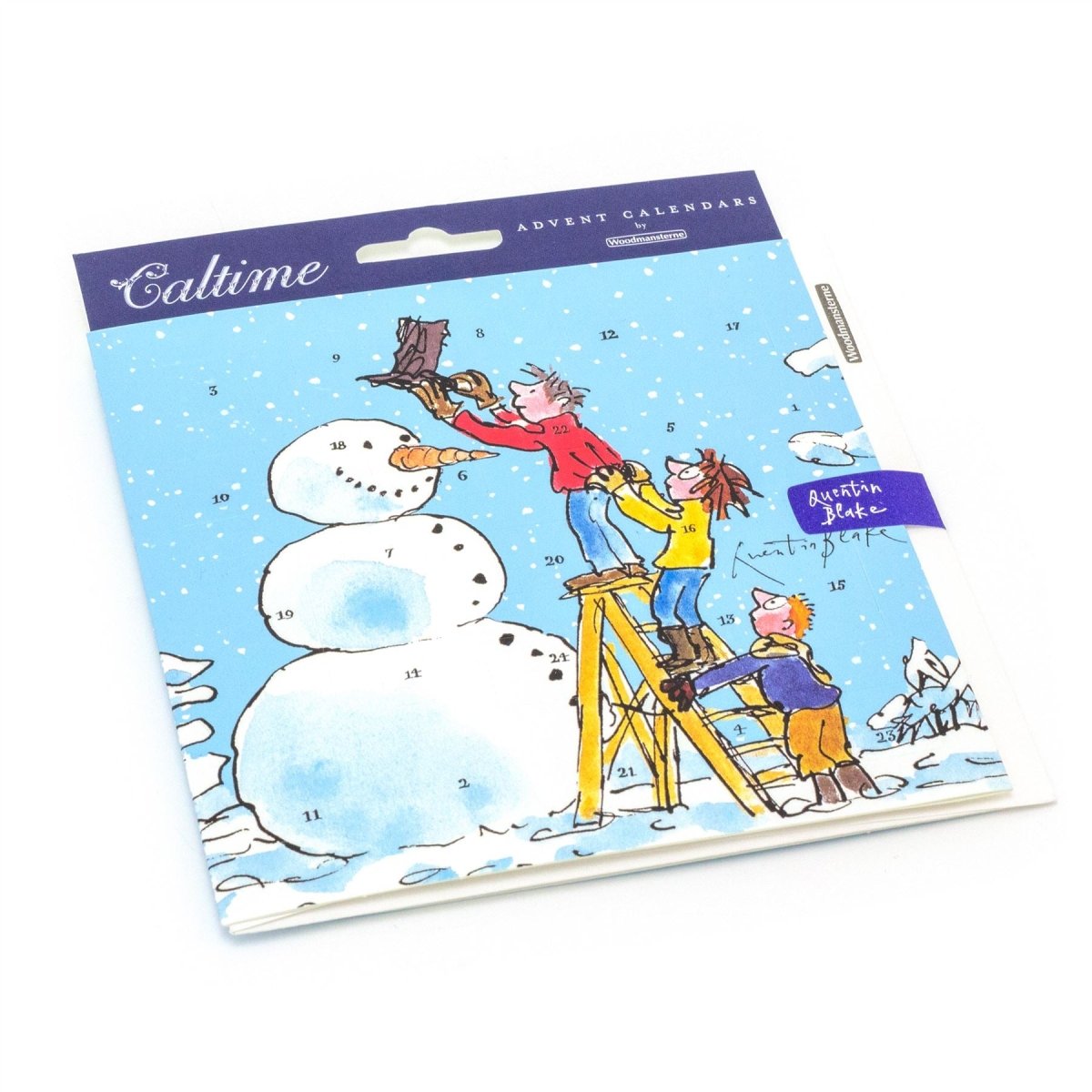 16cm Cartoon Christmas Advent Calendar Card And Envelope - The Snowman