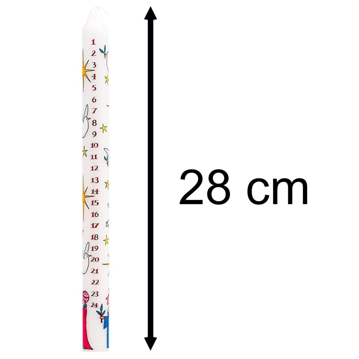 Pack of Traditional Countdown To Christmas Advent Candles Three Wise Men