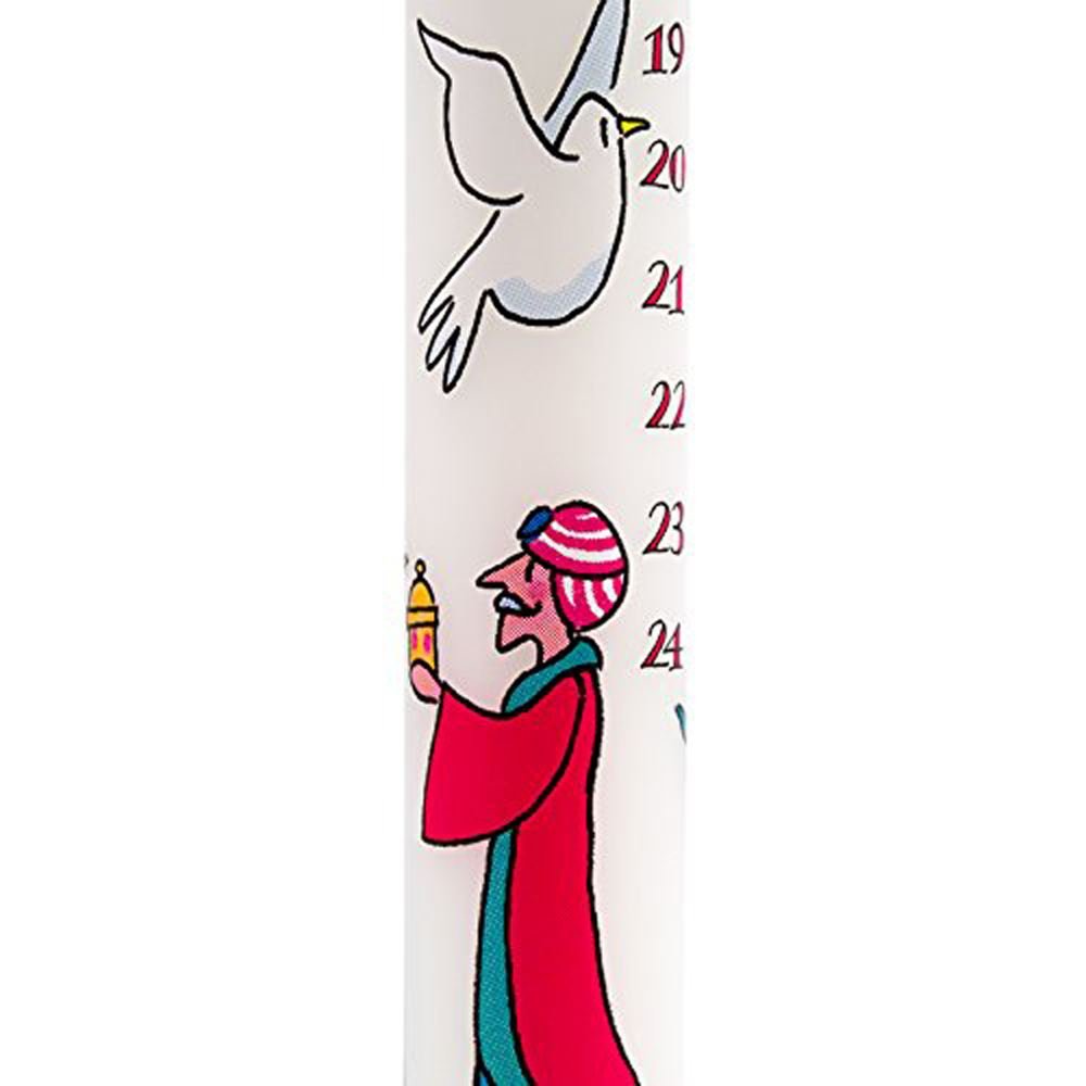 Pack of Traditional Countdown To Christmas Advent Candles Three Wise Men