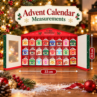 Christmas Tea Advent Calendar with 24 Tea Houses, Storybook Tea Bag Calendar
